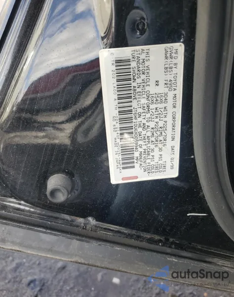 1999 Lexus Rx 300 из США, поврежденный, VIN JT6HF10U6X0059940